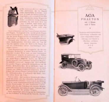 AGA Automobile 6/20 PS Modellprogramm 1923 (S0280)